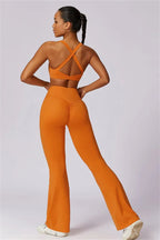 Sophia Sports Bra & Flare Leggings Mandarin GRIPPI