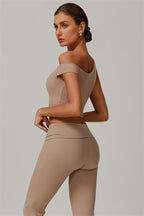 Rose Top & Flare Leggings