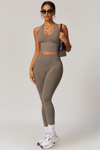 Rowan Halter Top & Leggings Cool Gray GRIPPI