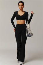 Scarlett Longsleeve & Flare Leggings Black GRIPPI