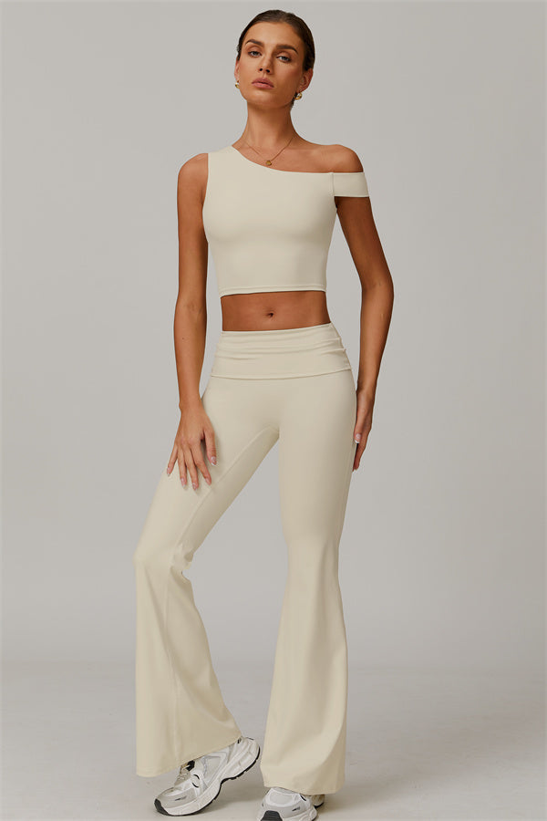 Rose Top & Flare Leggings