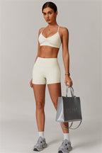 Scarlett Sports Bra & Shorts Ivory GRIPPI