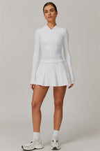 Das Lumina Kapuzenjacke, Sport-BH und Tennisrock 3-teilige Set