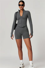Rowan Jacket & Shorts Charcoal GRIPPI