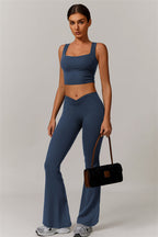Lina Top & Flare Leggings Navy GRIPPI