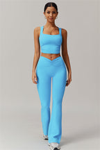 Lina Top & Flare Leggings Vibrant Blue GRIPPI