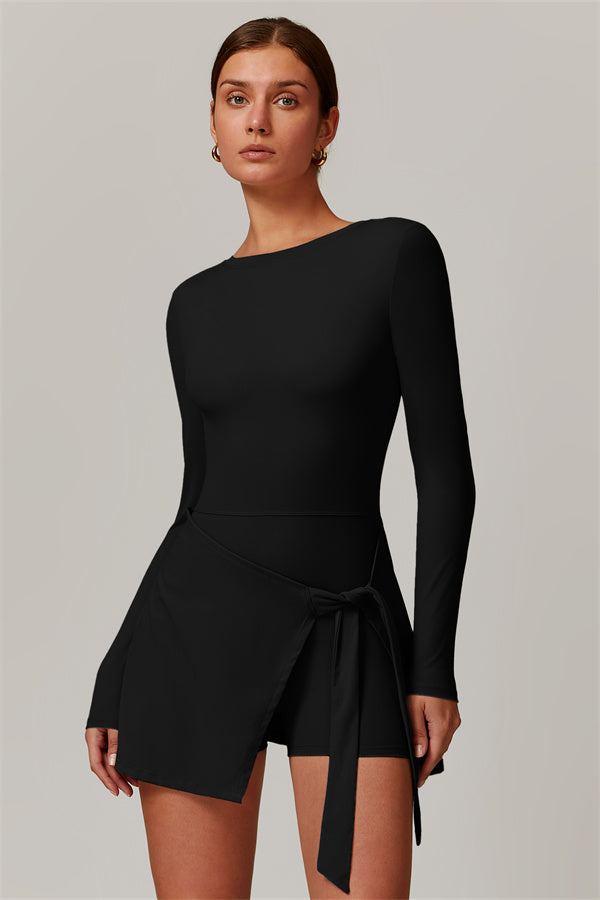 black long sleeve tennis dress Ace Play Long Sleeve Tennis Dress Black / XL