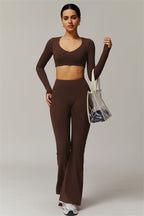 Scarlett Longsleeve & Flare Leggings Chocolate GRIPPI