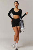 Scarlett Longsleeve & Shorts Black GRIPPI