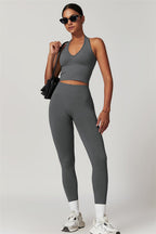 Rowan Halter Top & Leggings Charcoal GRIPPI