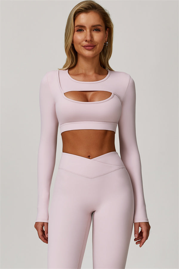 2-Piece Sports Set Women's Cut-Out Top & Shaping Leggings Activewear – GRIPPI 2-Piece Sports Set Women's Cut-Out Top & Shaping Leggings Activewear – GRIPPI