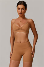 Scarlett Sports Bra & Shorts Latte GRIPPI